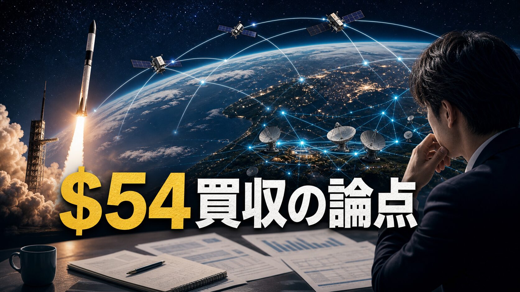 ロケット・ラボによるIridium買収の54ドル対価を示すアイキャッチ