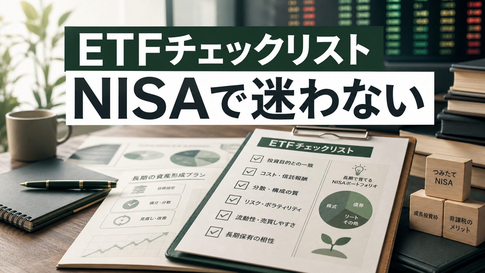 ETFチェックリストとNISAで迷わないための基本手順を示すアイキャッチ