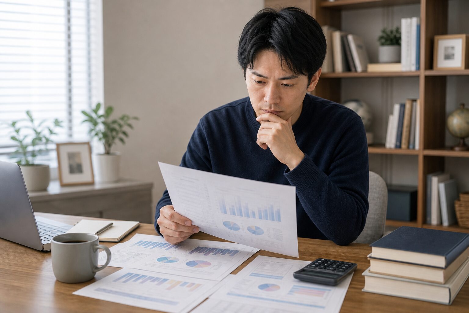 ETFの基本条件を確認する個人投資家のイメージ