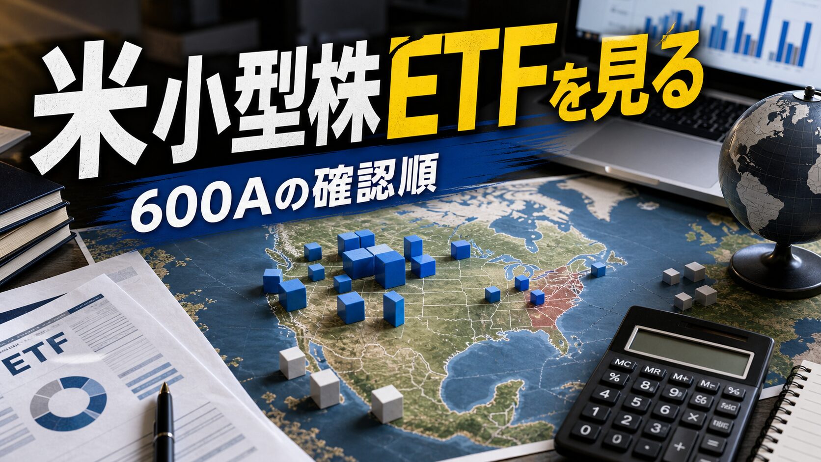 600Aラッセル2000ETFを見る前の確認点を示すアイキャッチ