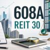 608AとREIT30の文字を中心に利回りとリスクの確認を示す投資調査デスクのイメージ