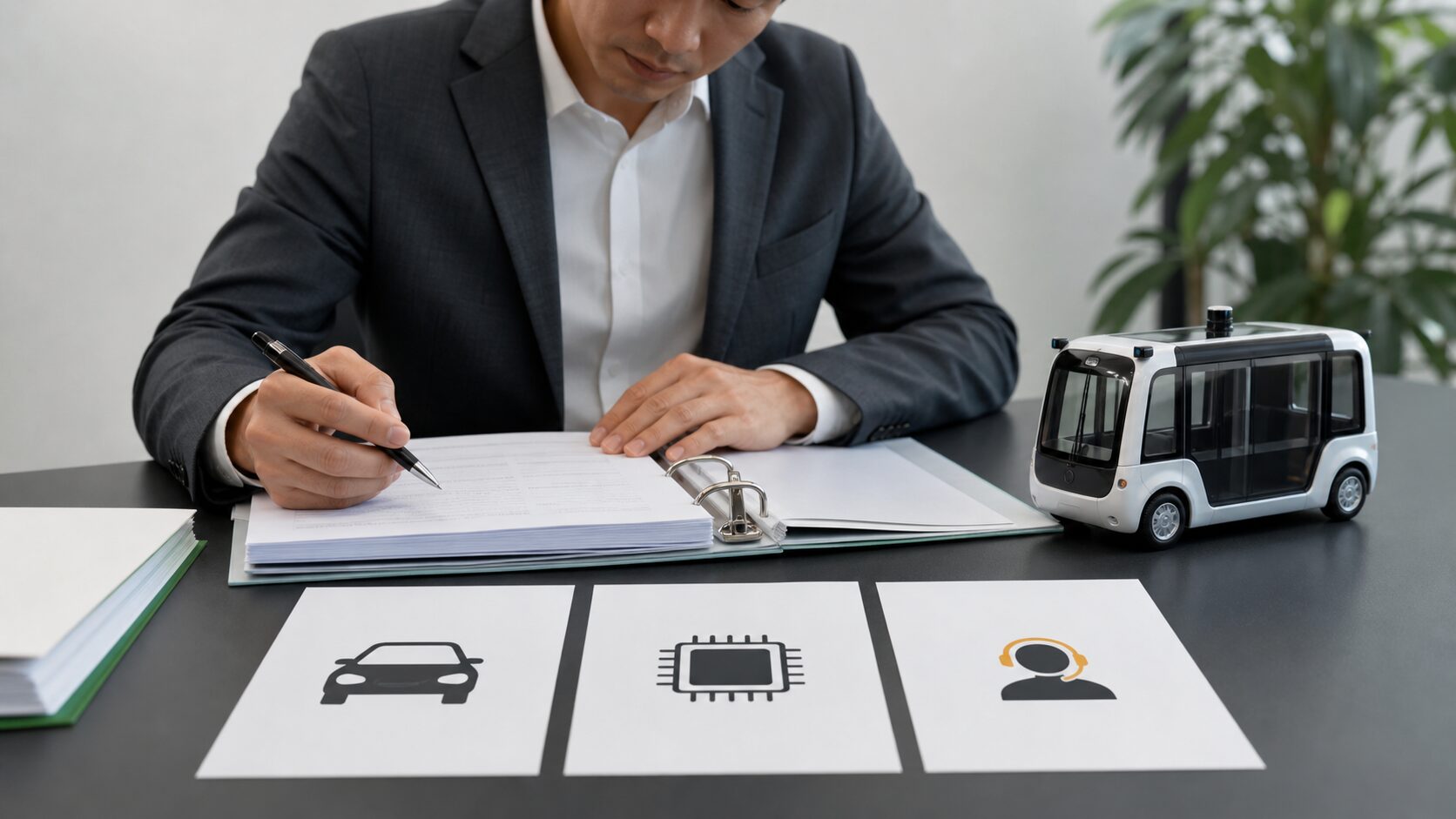 自動運転ソフトウェア企業の事業モデルとKPIを分けて確認するイメージ