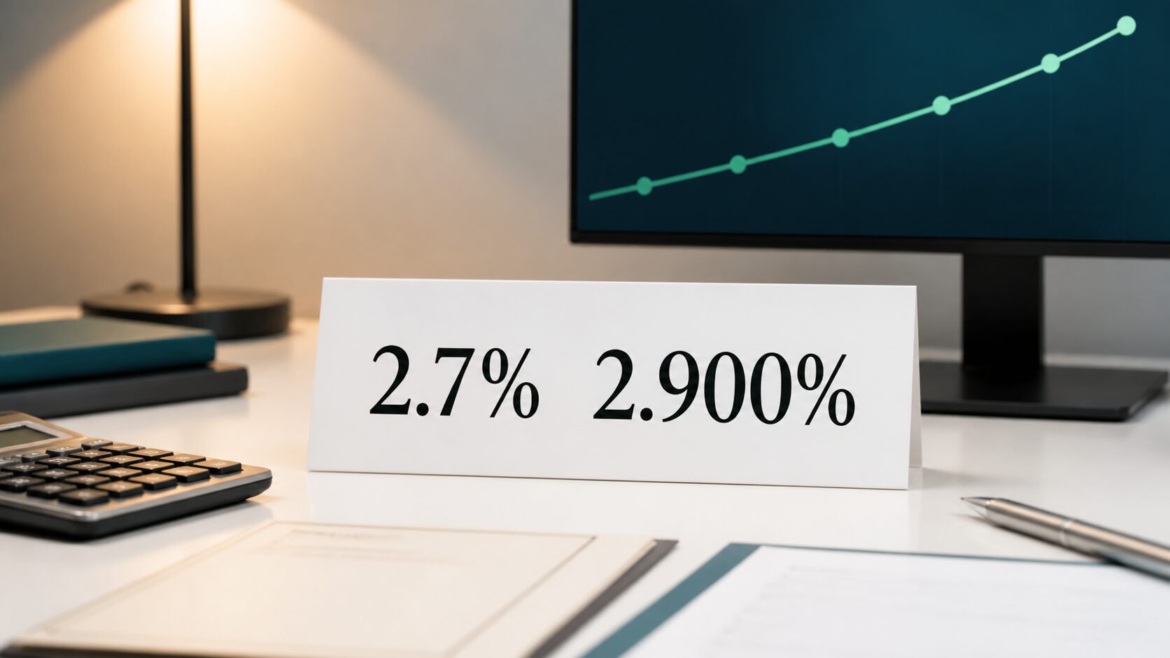 10年国債の利率2.7%と利回り2.900%を金融デスクで分けるイメージ